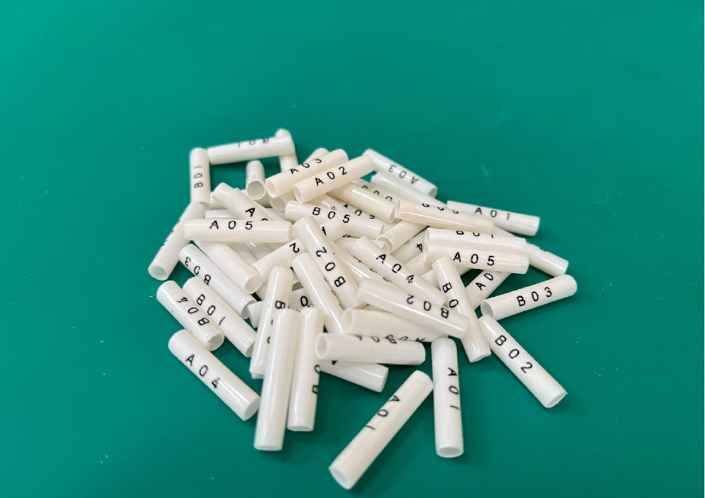 10-フッ素樹脂熱収縮チューブへのマーキング