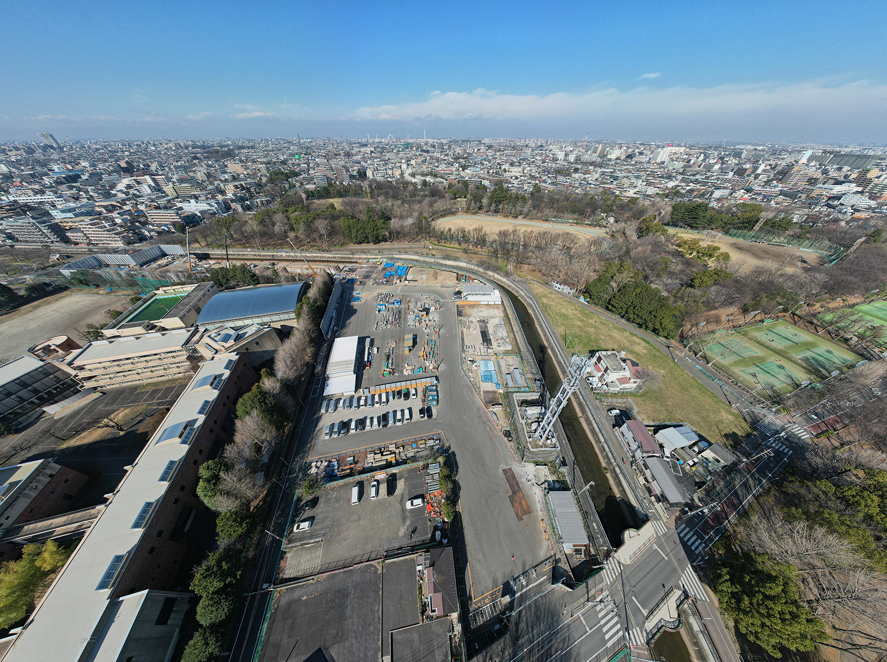 10-ドローン撮影「都内施工現場」