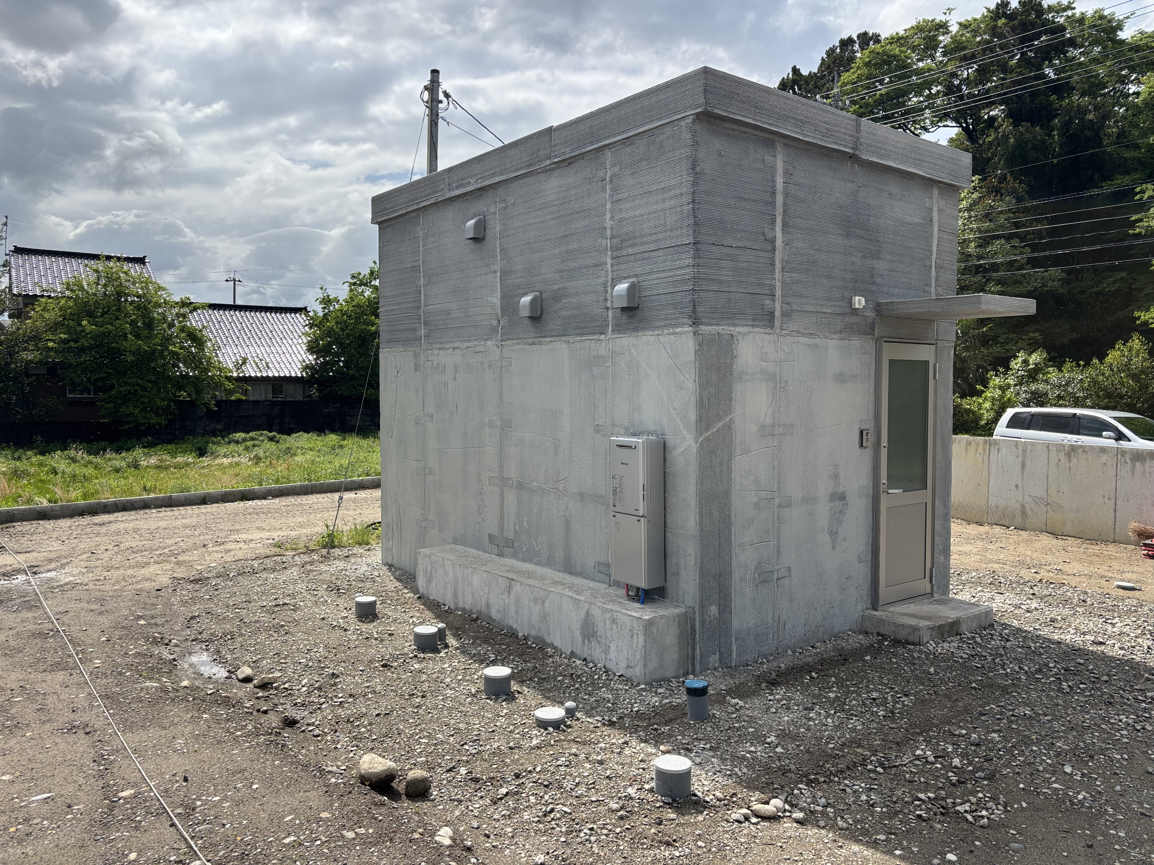 1-建設用3Dプリンター造形を用いた鉄筋コンクリート住宅　確認申請検査認可済