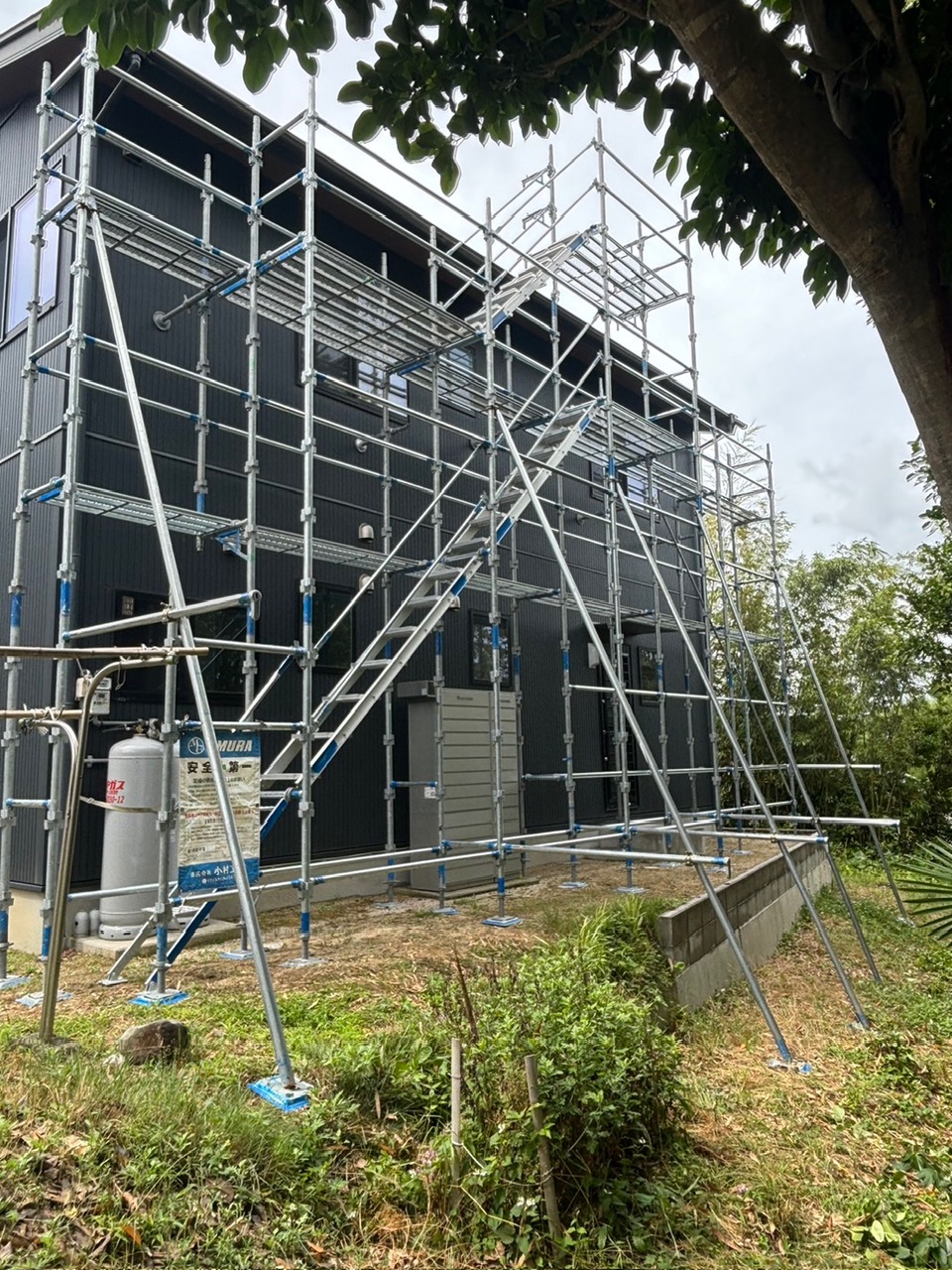 11-樋改修用足場