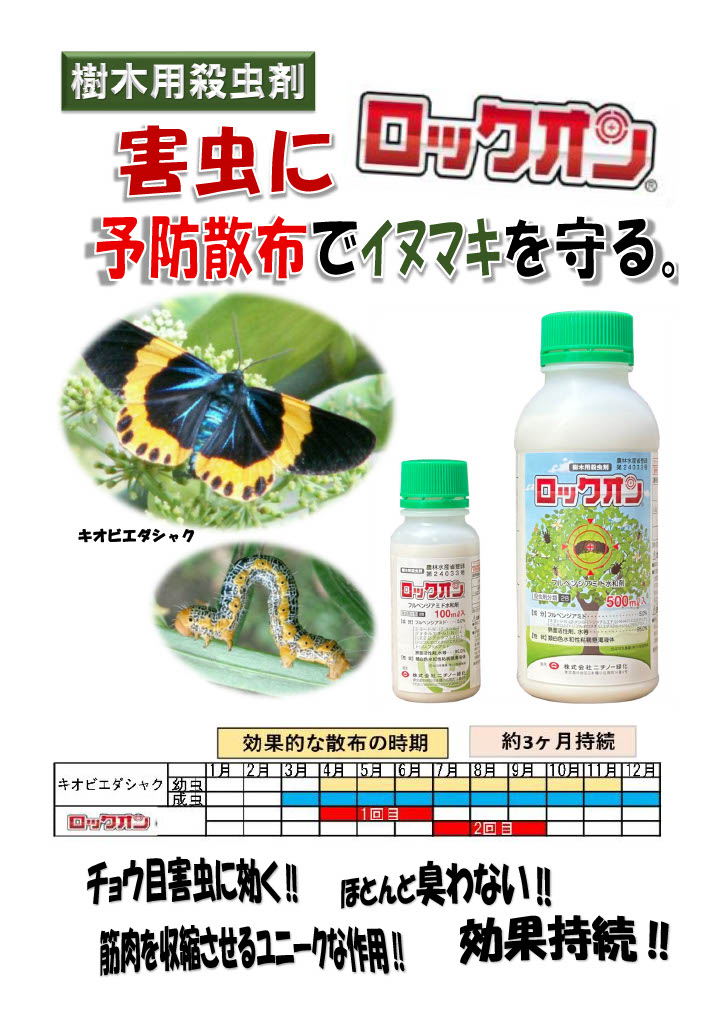 0-外来生物「キオビエダシャク」にはロックオンが効く‼