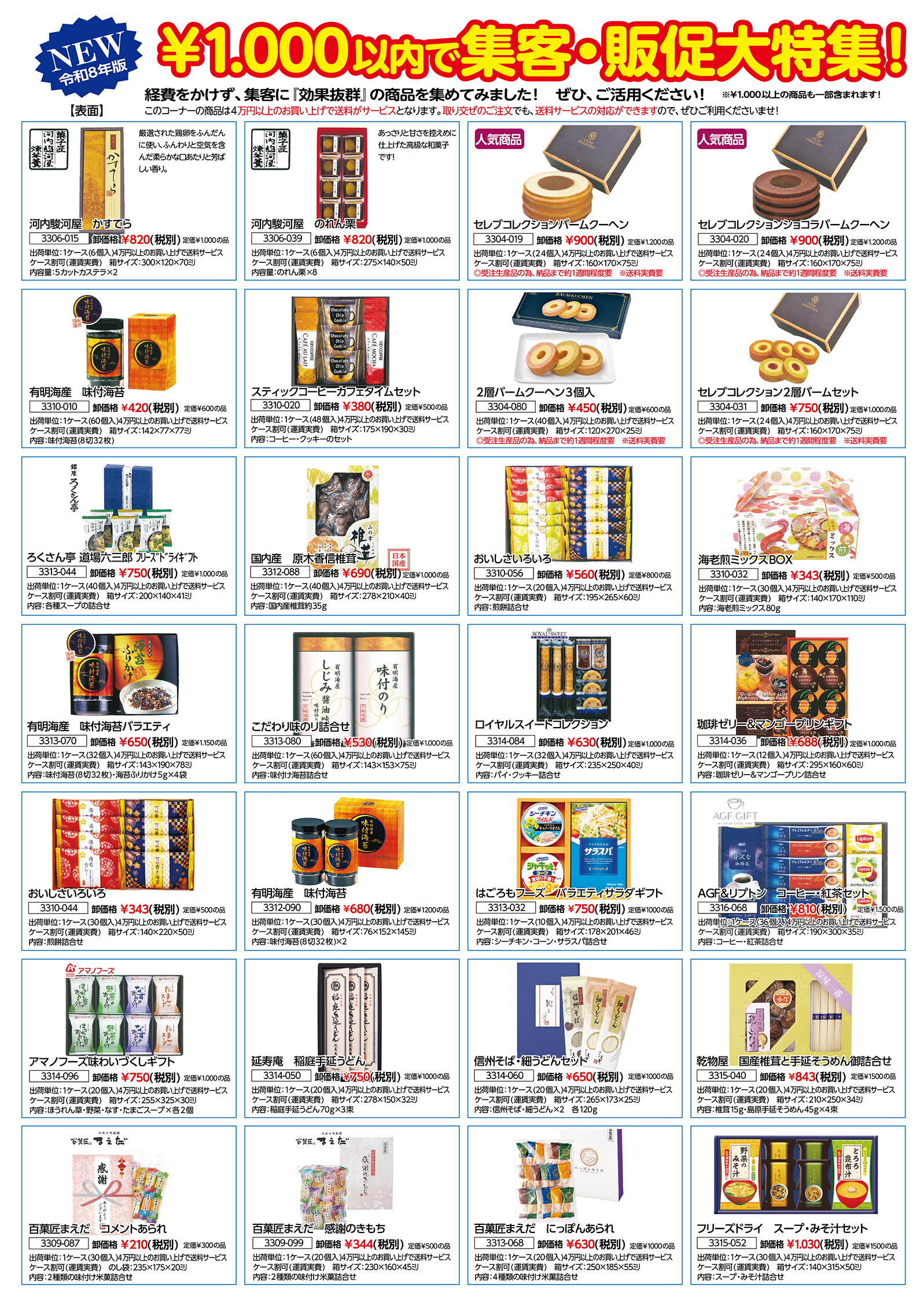1-1.000円以内の商品企画