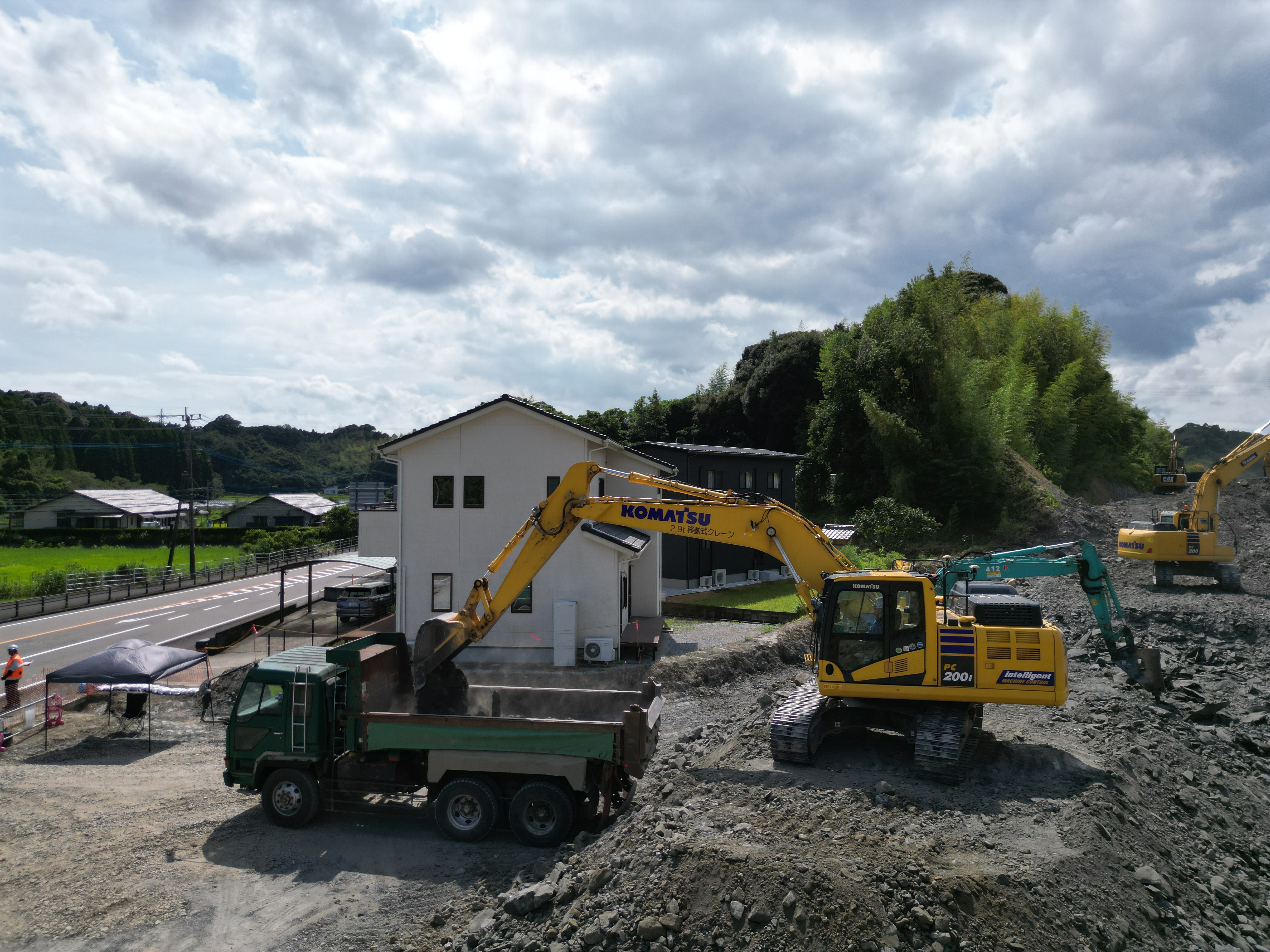 0-県道宮崎西環状線古城工区（その６）着工から約20日