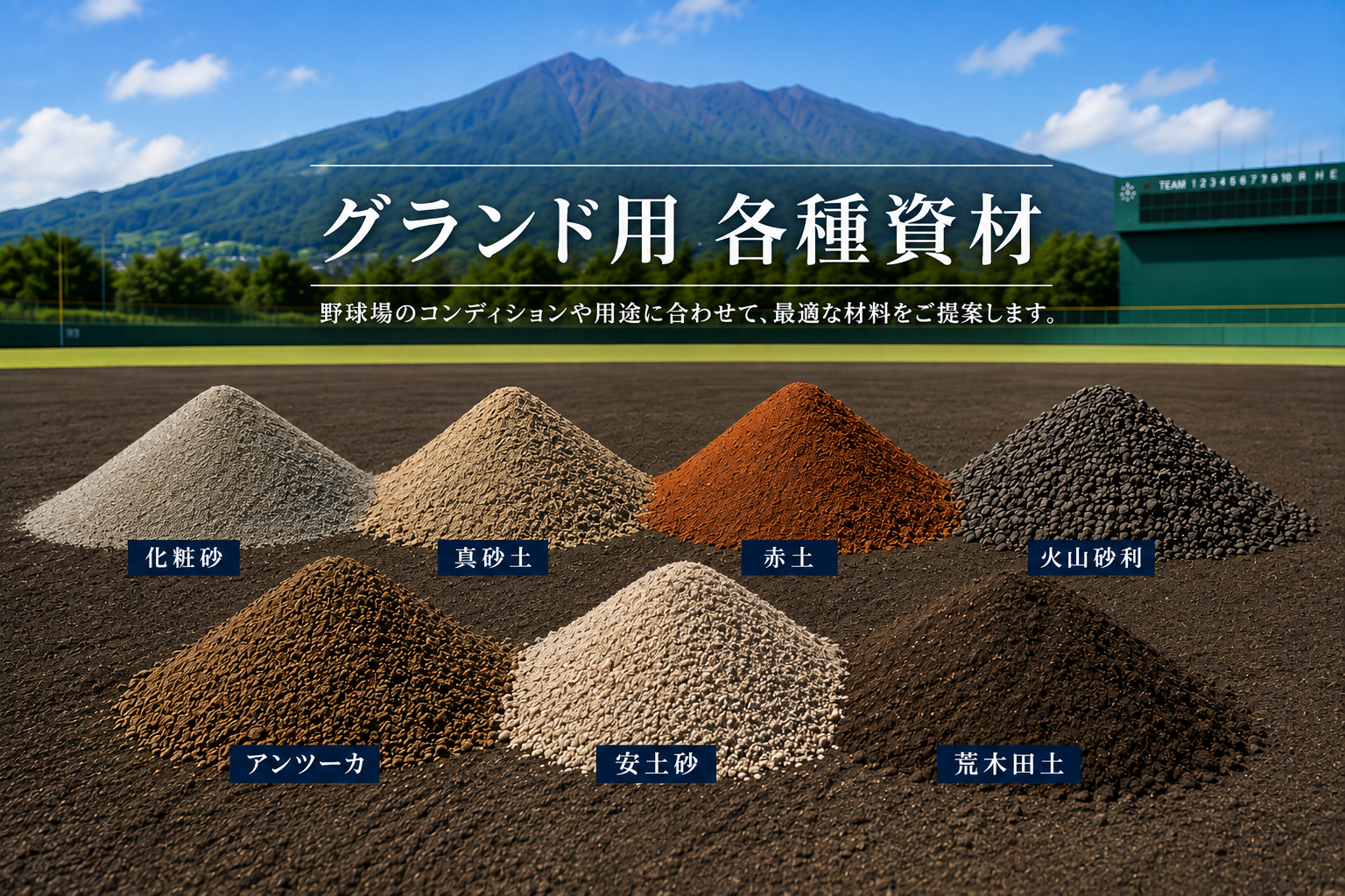 1-グランド用各種資材の販売
