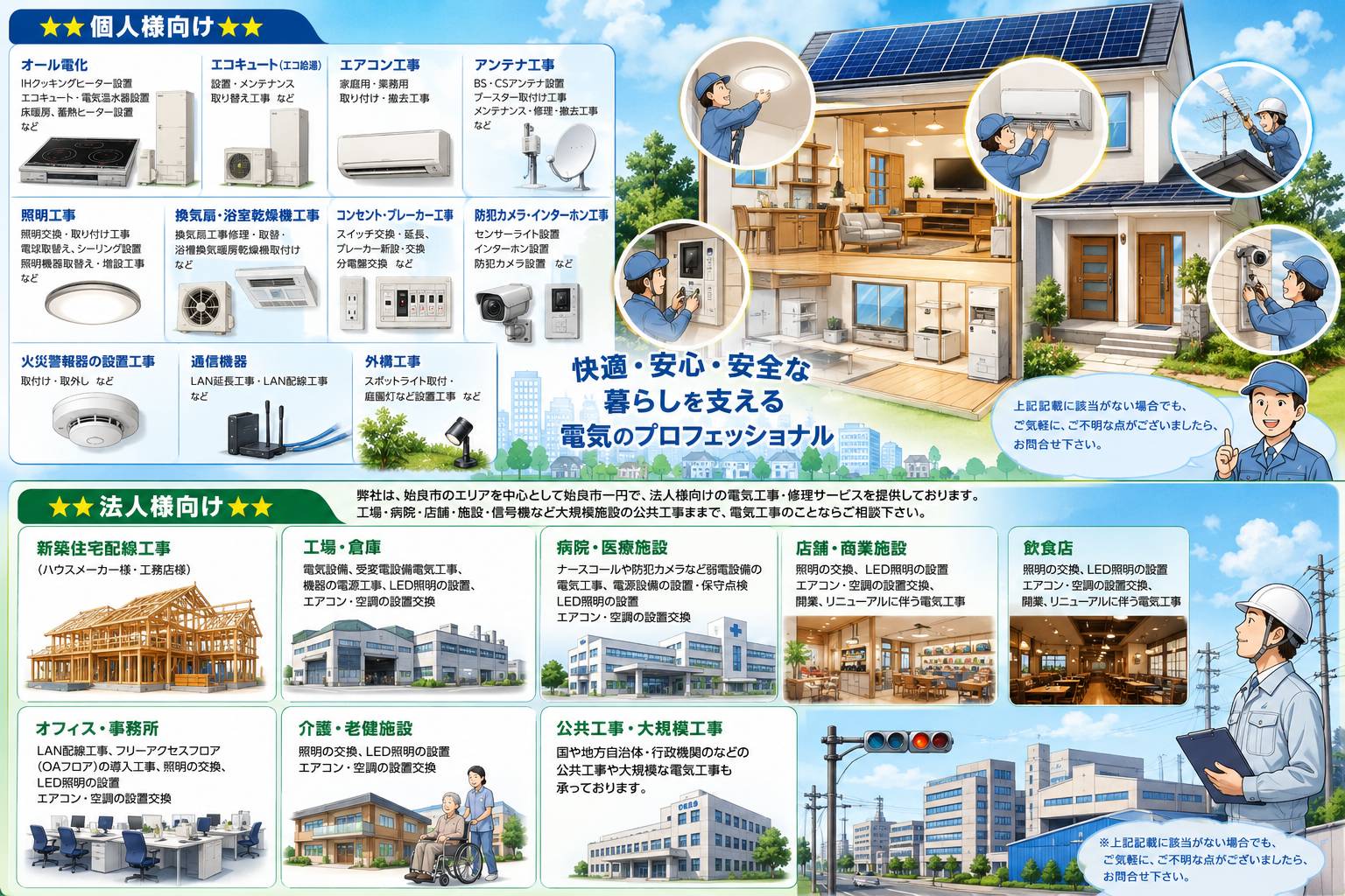 0-主な取扱いの電気工事サービスについて