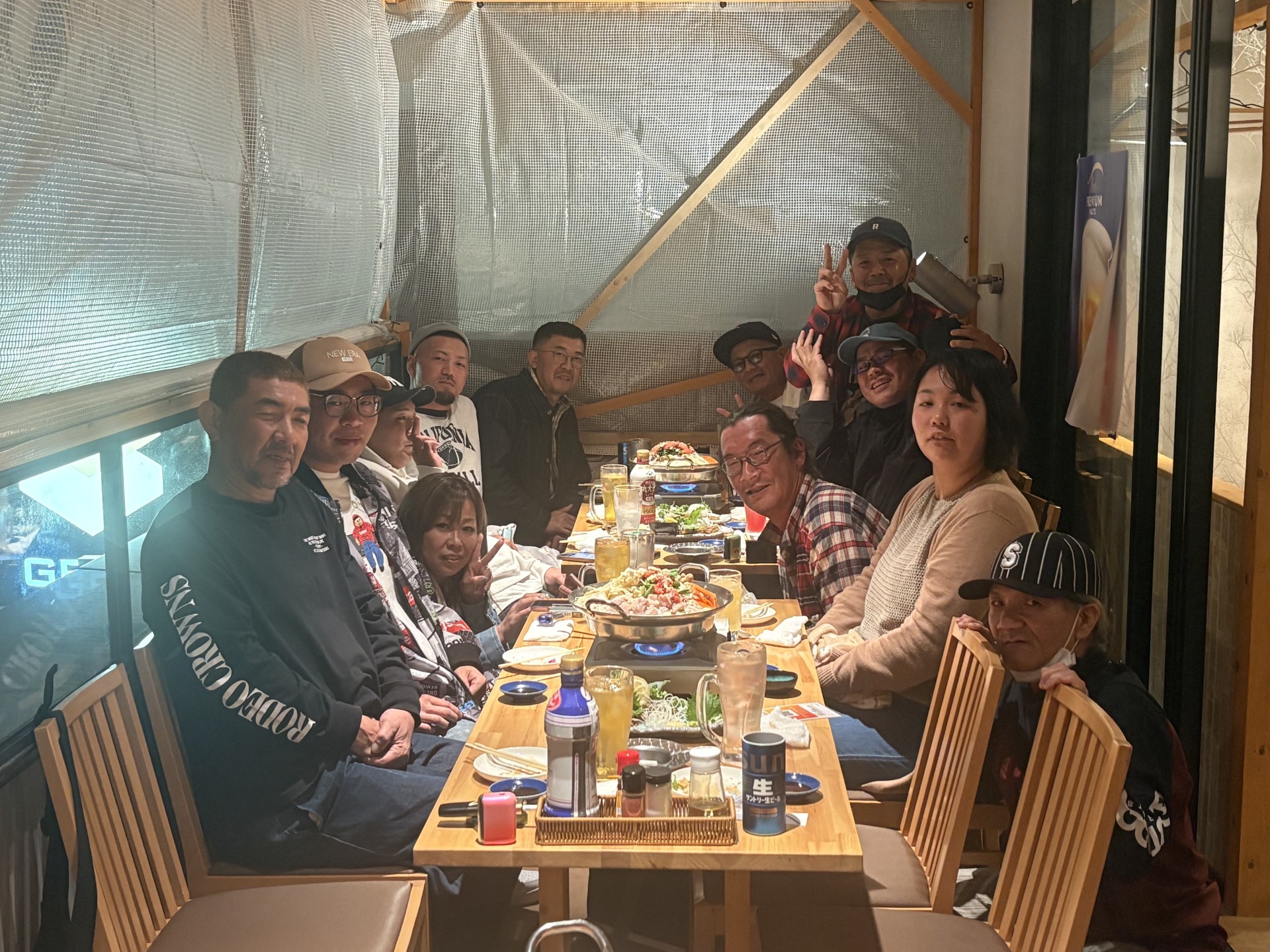 0-食事会にて。いっぱい食べました。