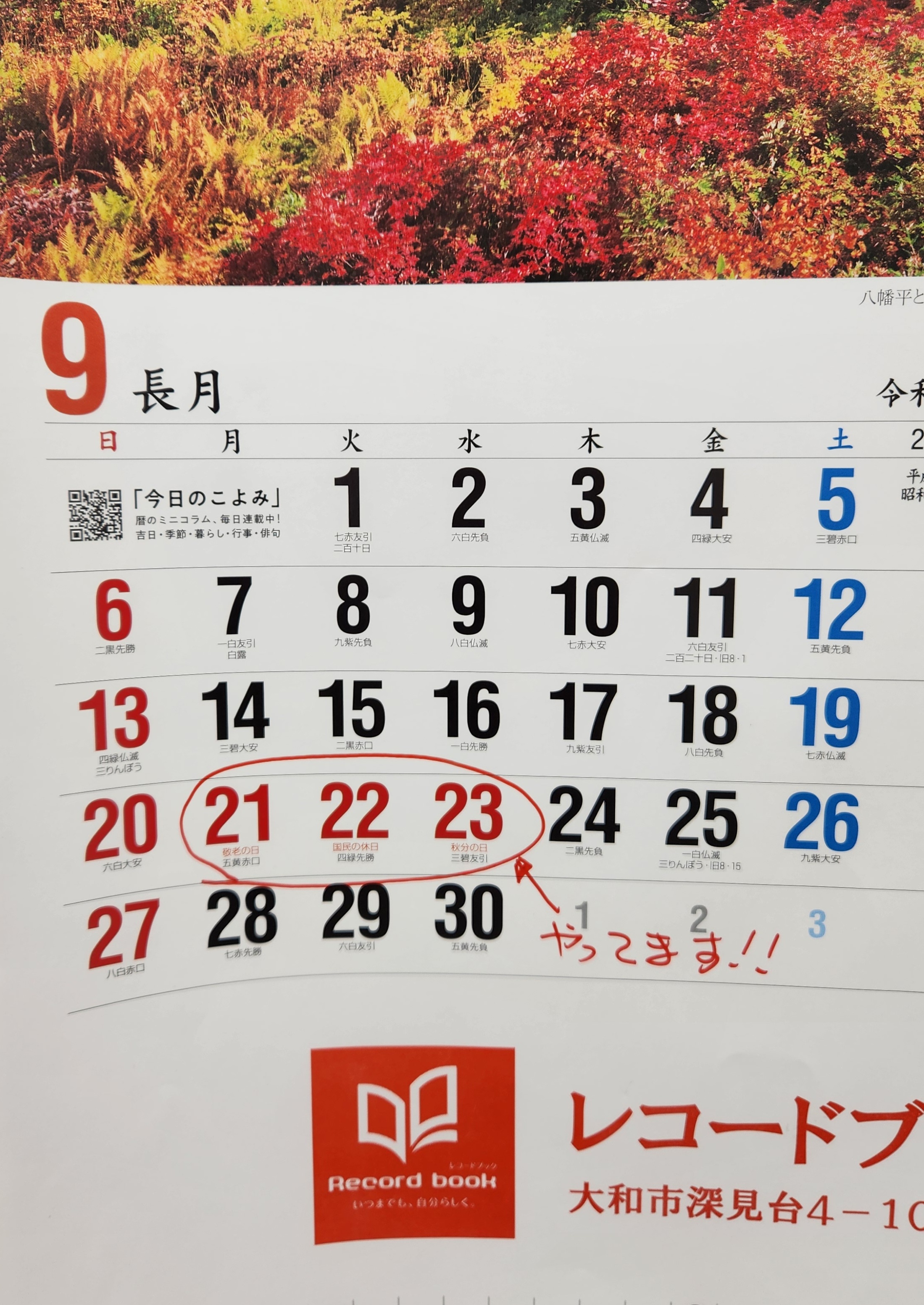 4-シルバーウィーク連休も通常営業！！