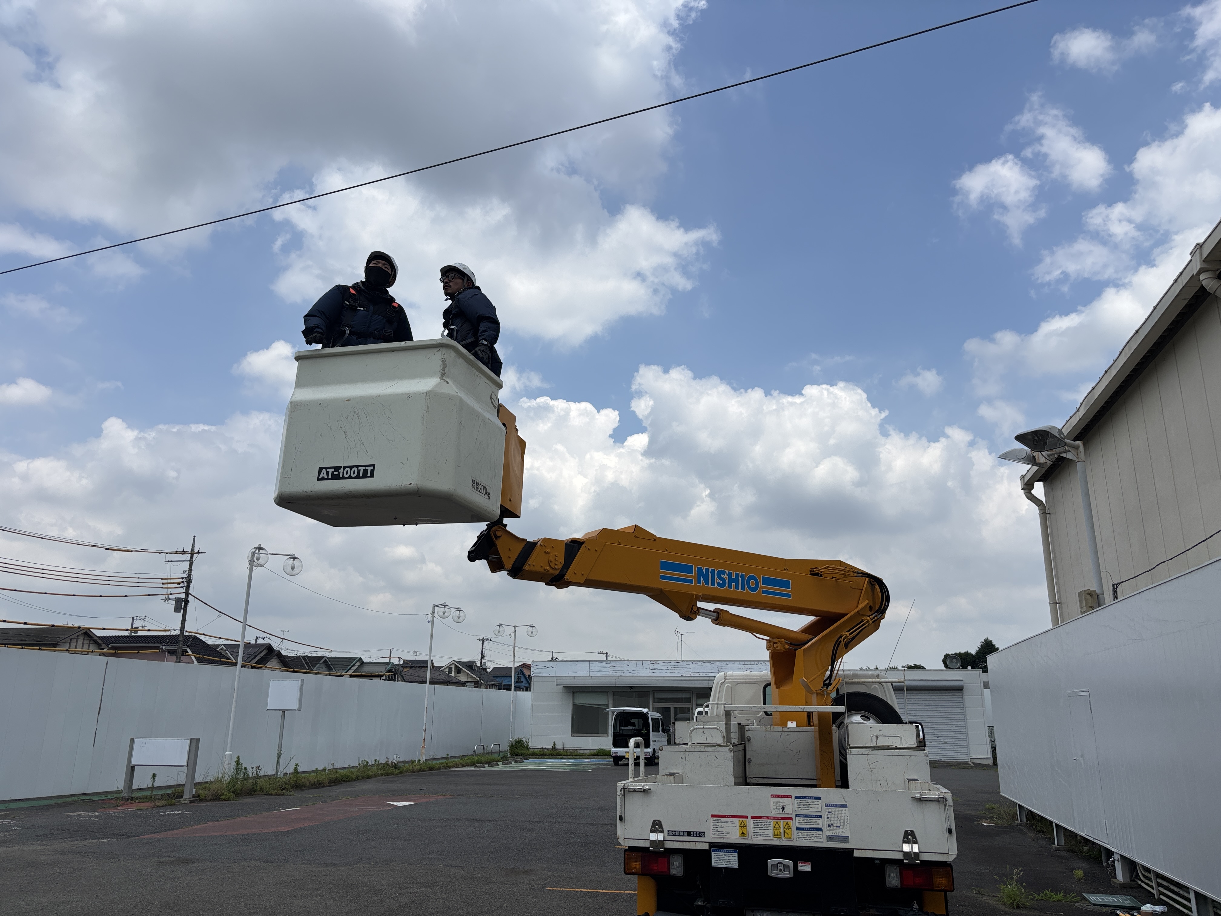 0-高所作業車操作訓練を実施しました。
