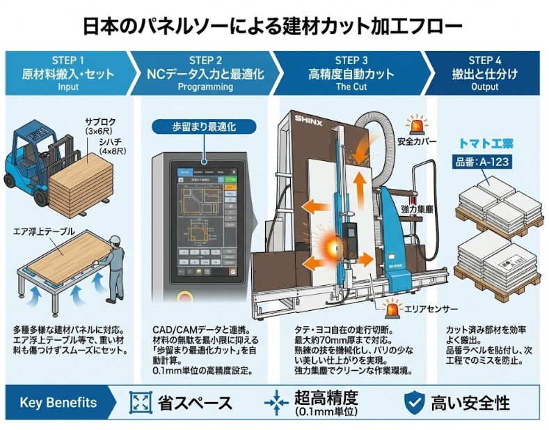 9-建材ボードカットを行っています.