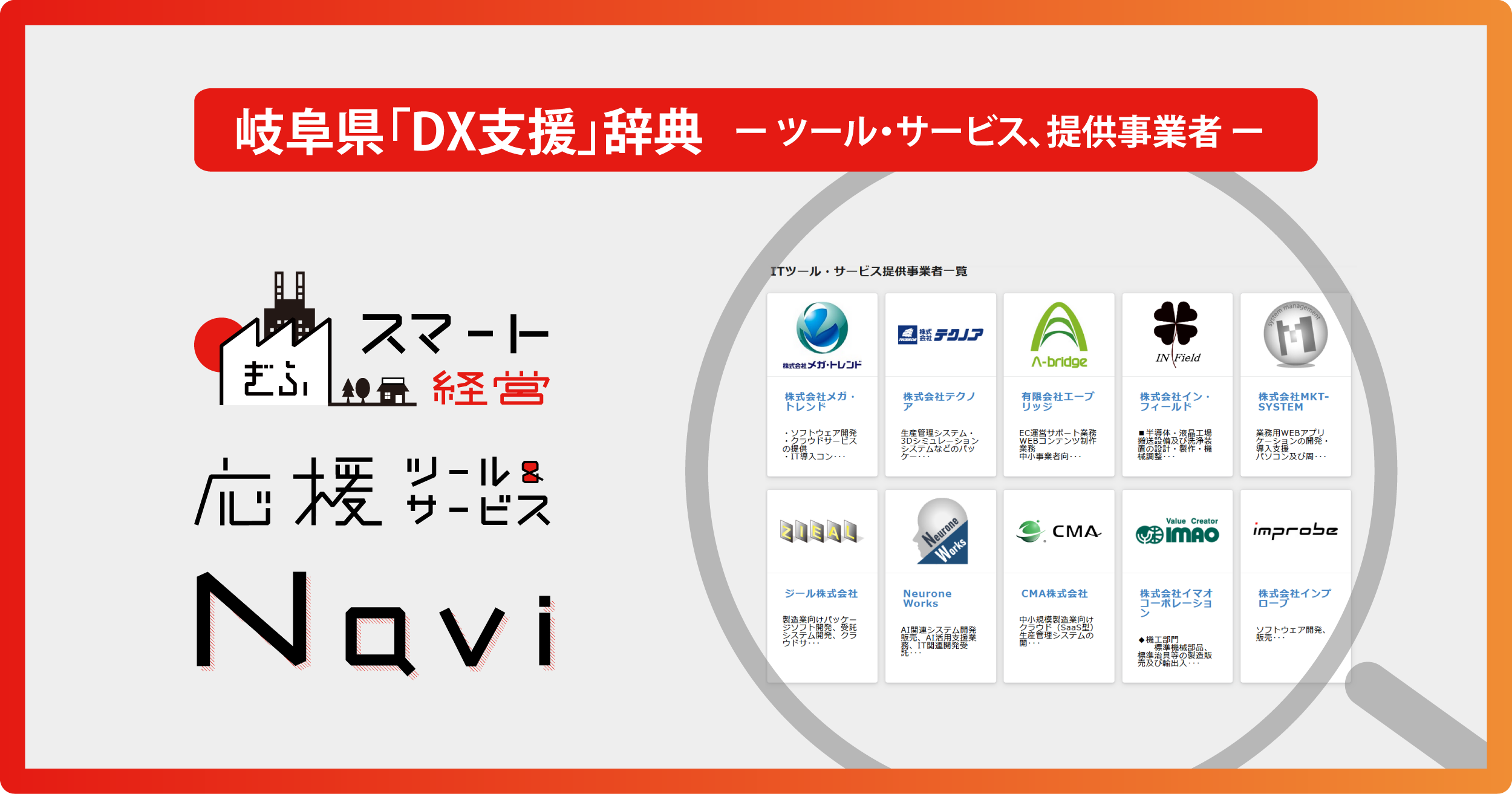 ぎふスマート経営応援ツール・サービスNavi に登録されました