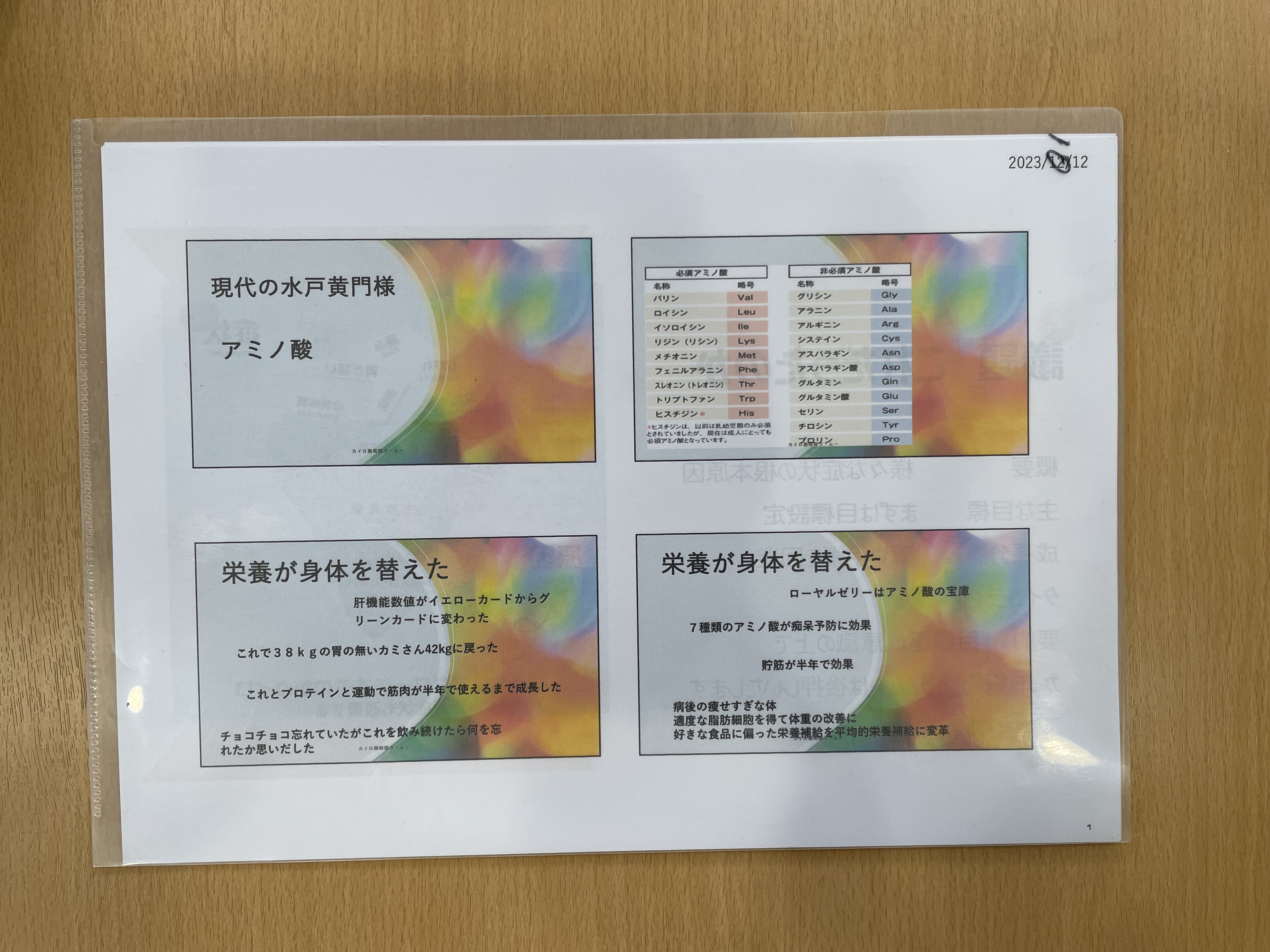 アミノ酸は現代の水戸黄門