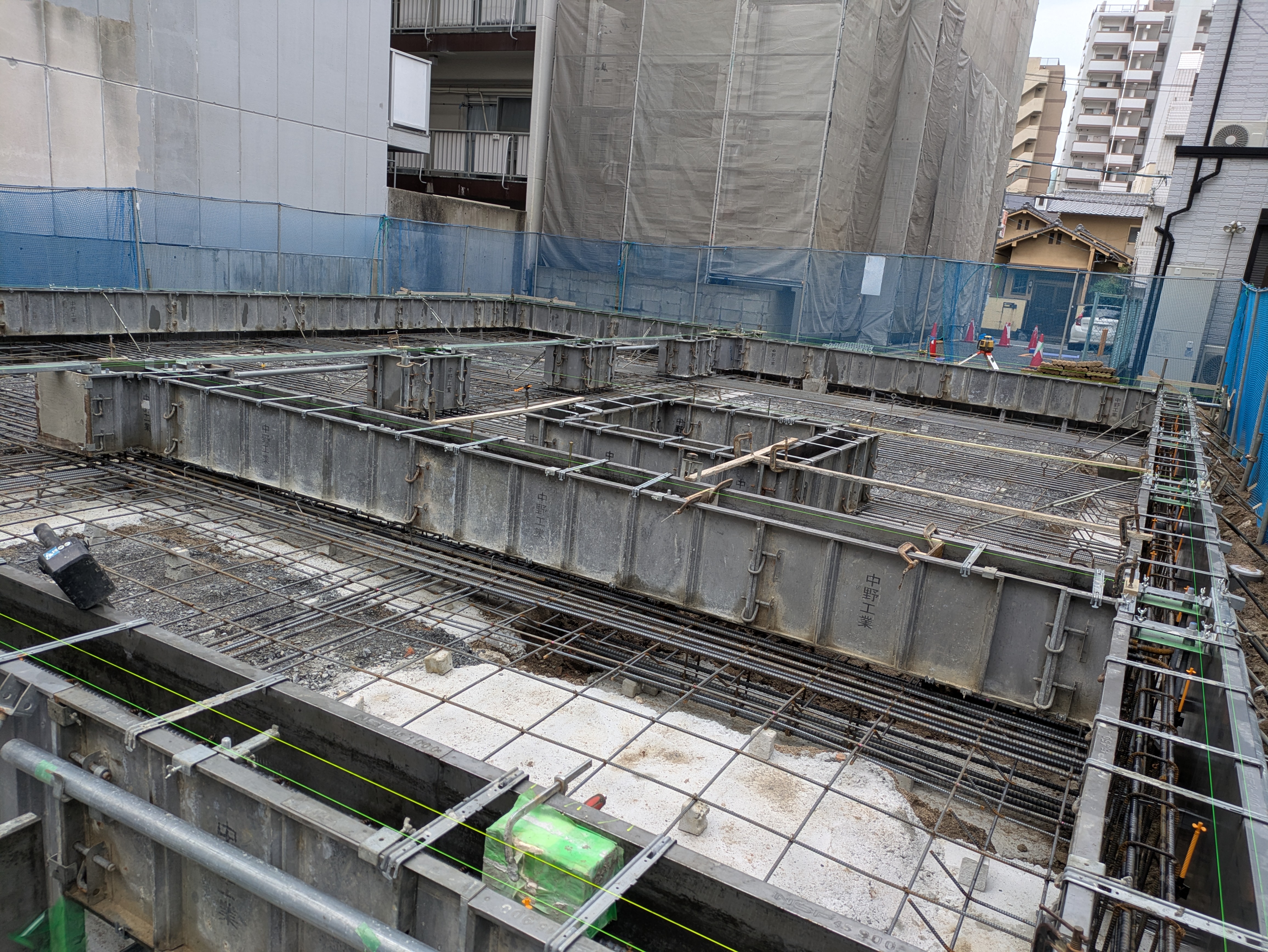 6-3階建て鉄骨基礎一体打ち